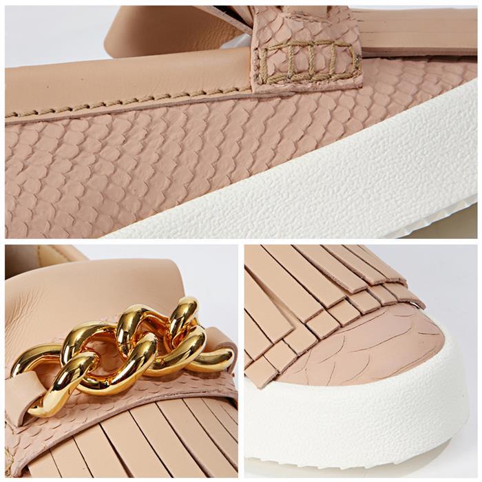 Giuseppe Zanotti Gold Chain Low-Top Sneakers RS7026 SHEL