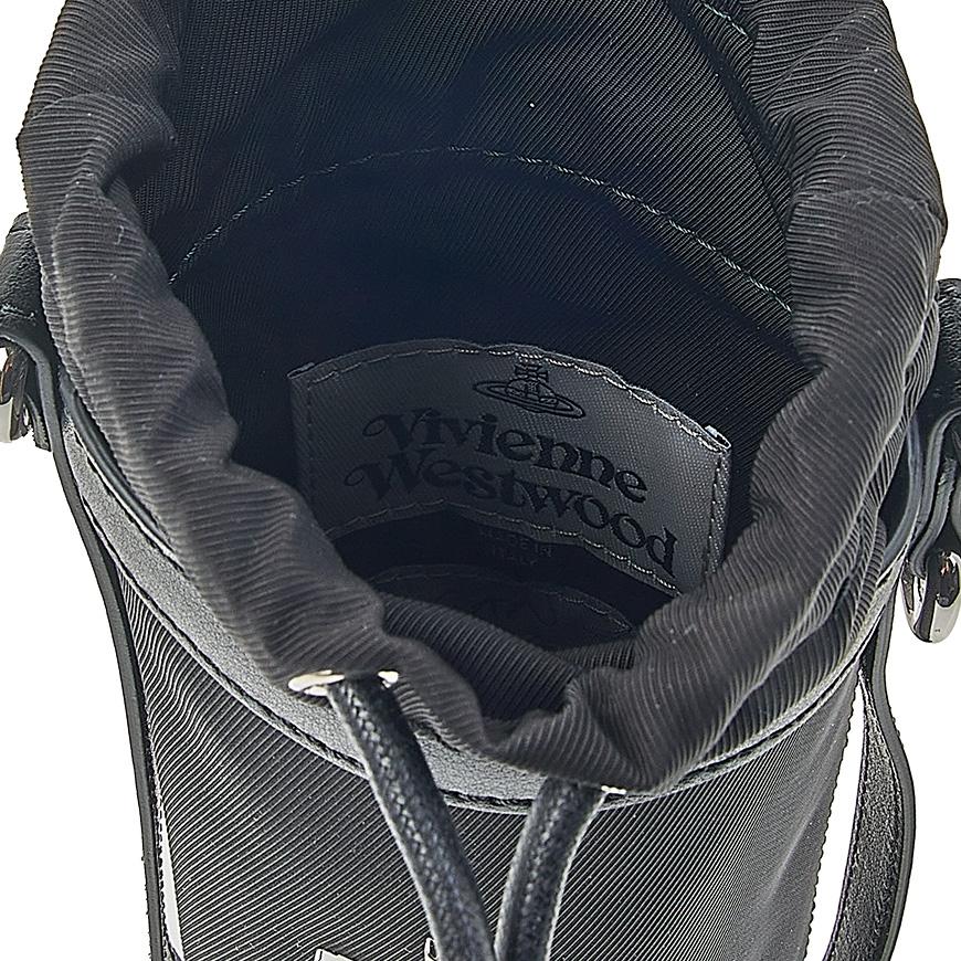 Vivienne Westwood ORB Logo Leather Crossbody Bag Black Women’s