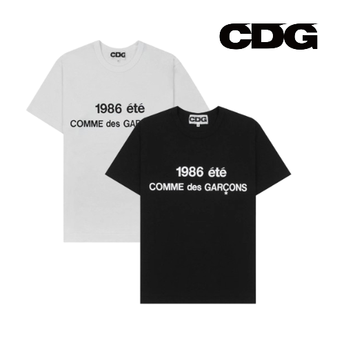 Comme des Garcons Black White Graphic T-Shirt for Men SZ T028 051 1