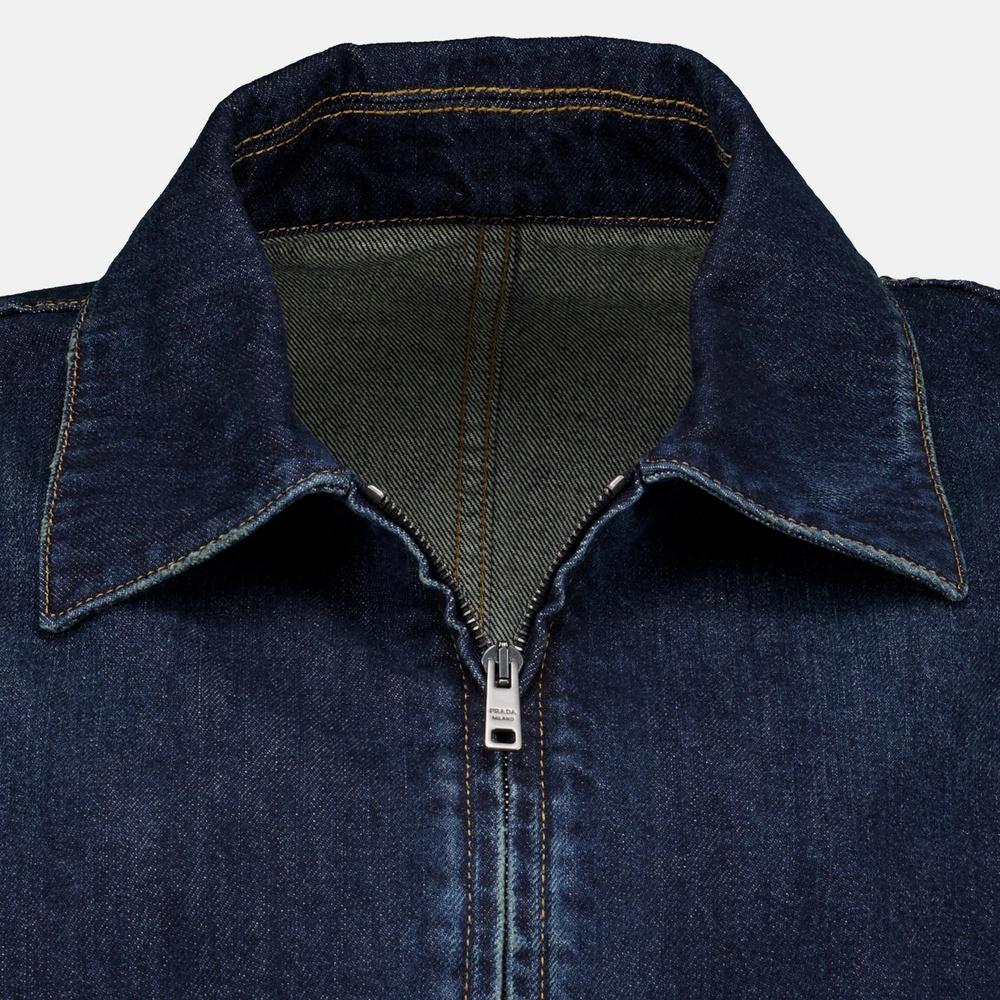 PRADA Women’s Cropped Denim Jacket Black