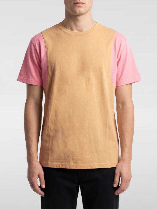 gimaguas Beige Pink Short Sleeve Cotton T-Shirt
