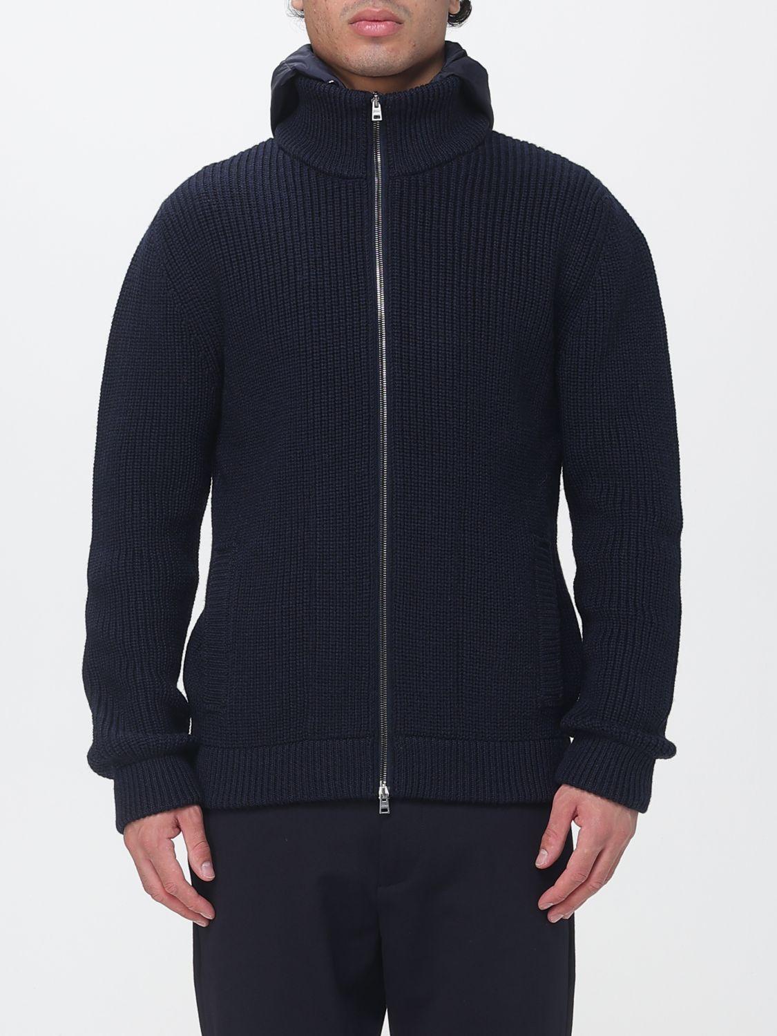 Herno Men's Zip-Up Knit Cardigan Navy