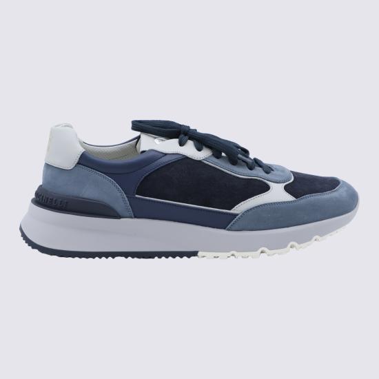 Brunello Cucinelli Nubuck Suede Running Sneakers Light Grey Men’s