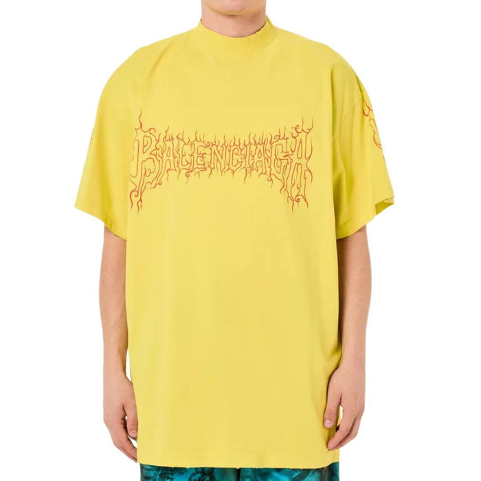 BALENCIAGA Yellow Darkwave Oversized Short Sleeve T-Shirt