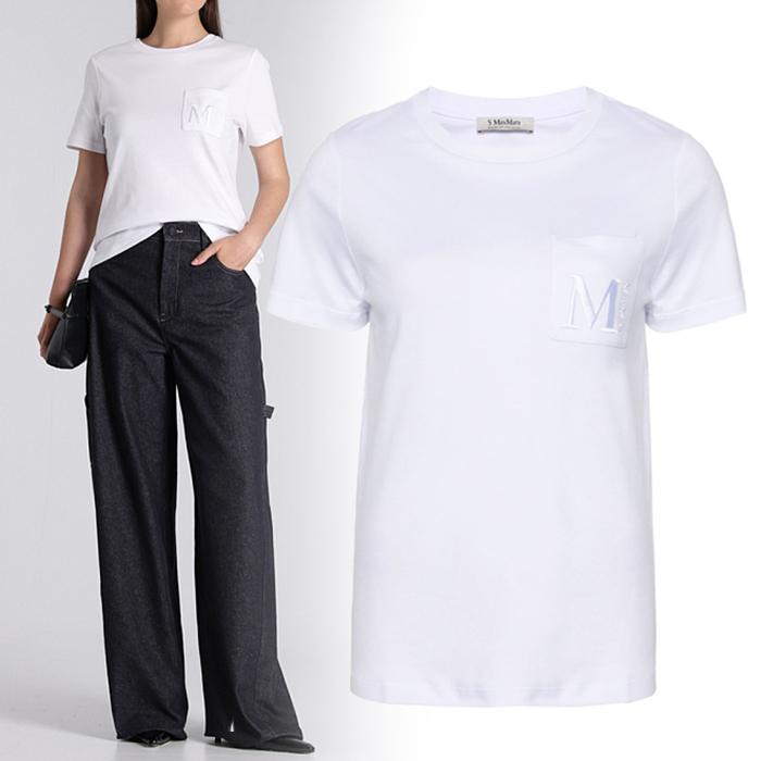 Max Mara Madera White Short Sleeve T-Shirt 2429976011600 001 MADERA