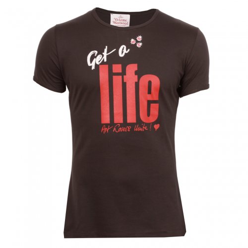 Vivienne Westwood Men's Grey Get a Life Graphic T-Shirt