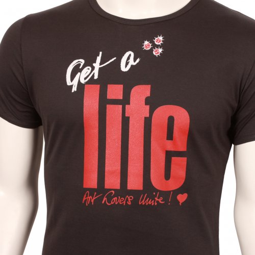 Vivienne Westwood Men's Grey Get a Life Graphic T-Shirt