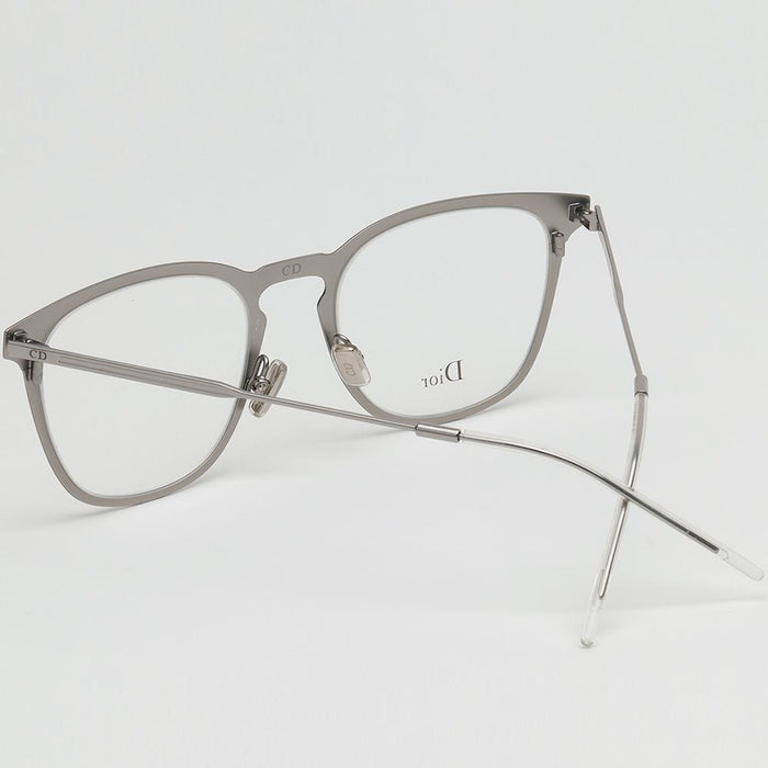 DIOR Matte Silver Lightweight Metal Eyeglass Frames Unisex DIOR0214 R81