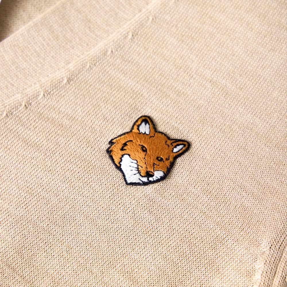 Maison Kitsune Fox Head Wool Knit Men’s Cardigan