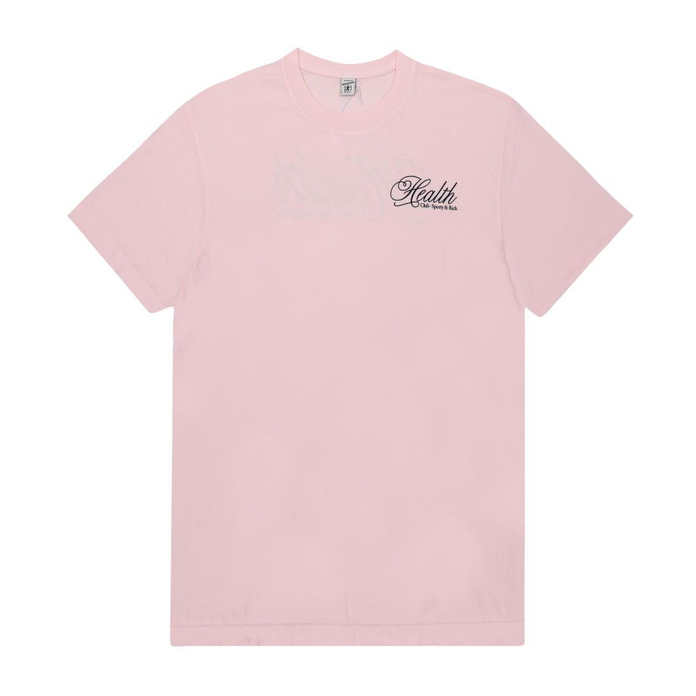 SPORTY&RICH Pink Dolphin Unisex Short Sleeve T-Shirt TO043620078 P140