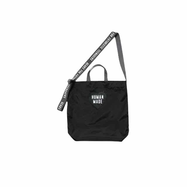 Humanmade Black Shoulder Tote Bag Unisex HM28 GD006