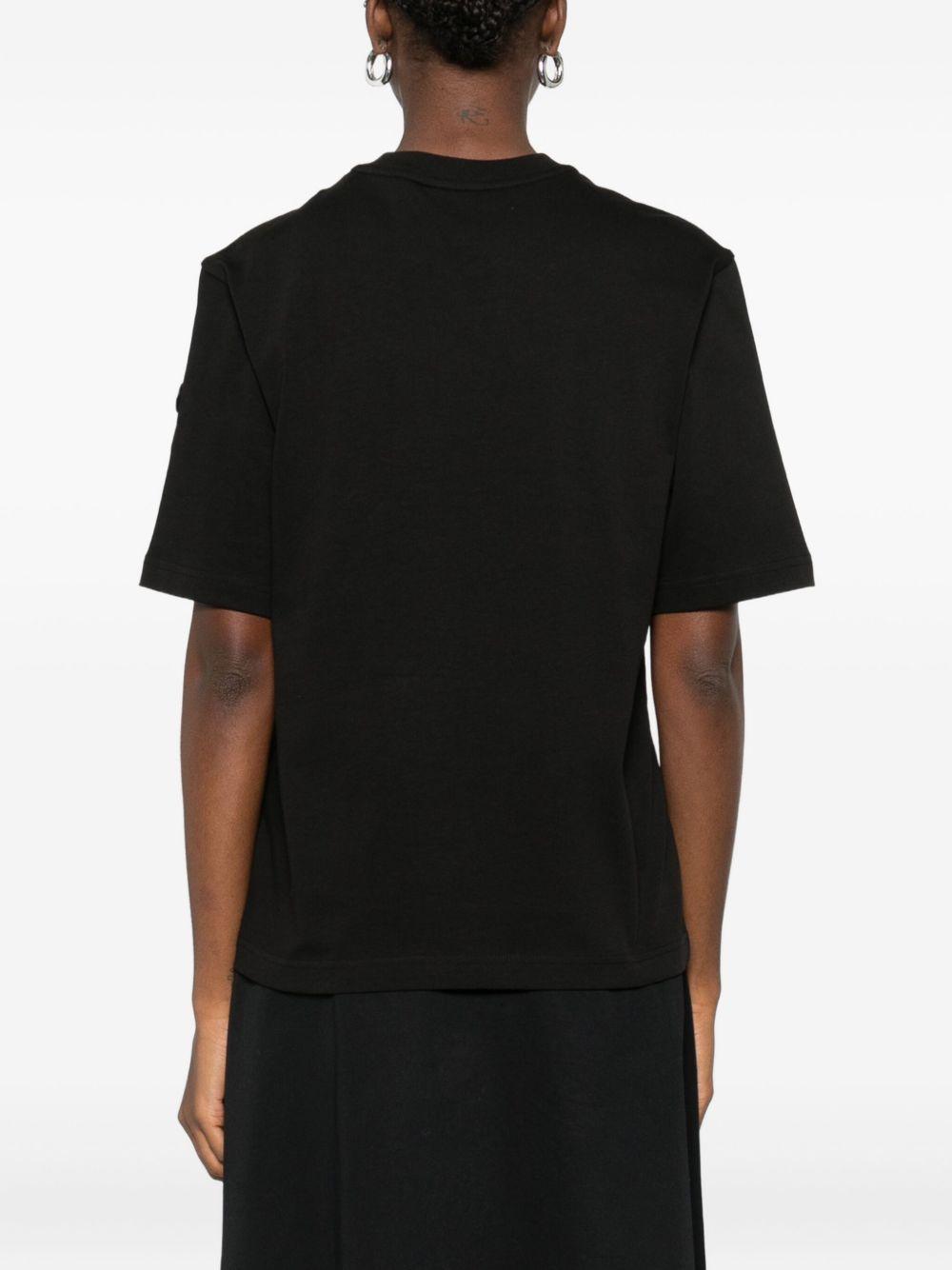 Moncler Black Short Sleeve Cotton T-Shirt