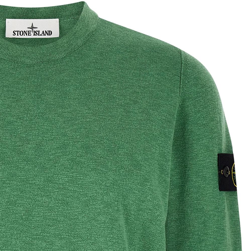 STONE ISLAND Malachite Green Patch Logo Round Neck Kni L1S15 5100052 S00B0 V005H