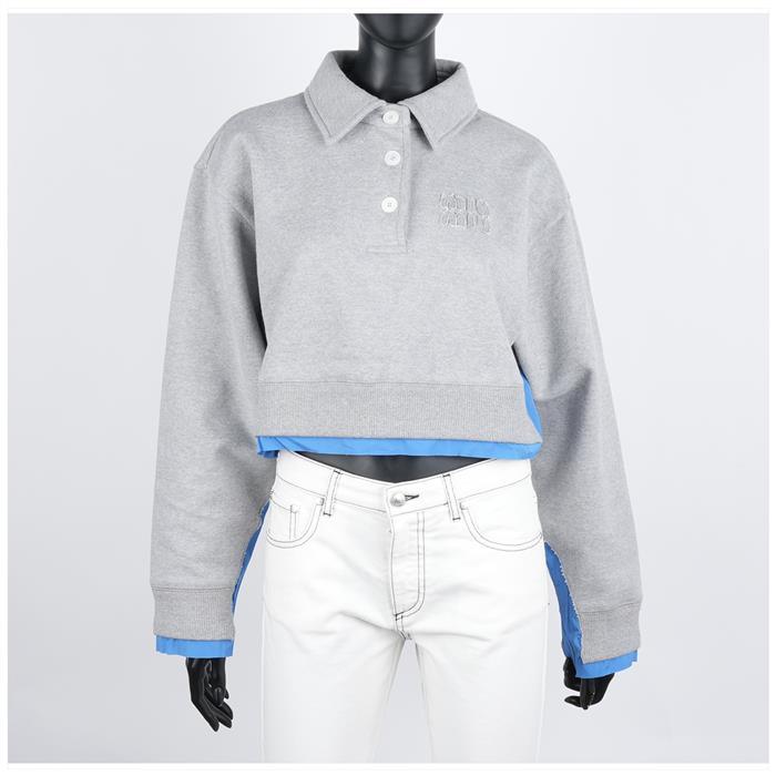 Miu Miu Logo Patch Layered Polo T-Shirt MJL057 15WI F0031