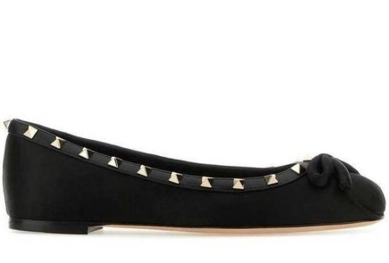 VALENTINO Garavani Leather Ballet Flats 4W0S0HQ5 SWH 0NO BLACK DOM