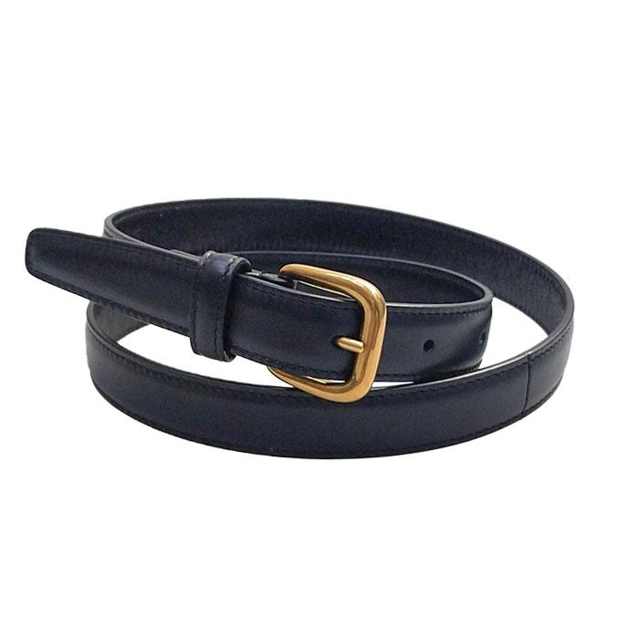 Saint Laurent Women’s Slim Smooth Leather Belt Black