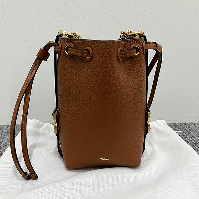 Chloe Marc ie Micro Bucket Bag Leather Shoulder Bag Beige