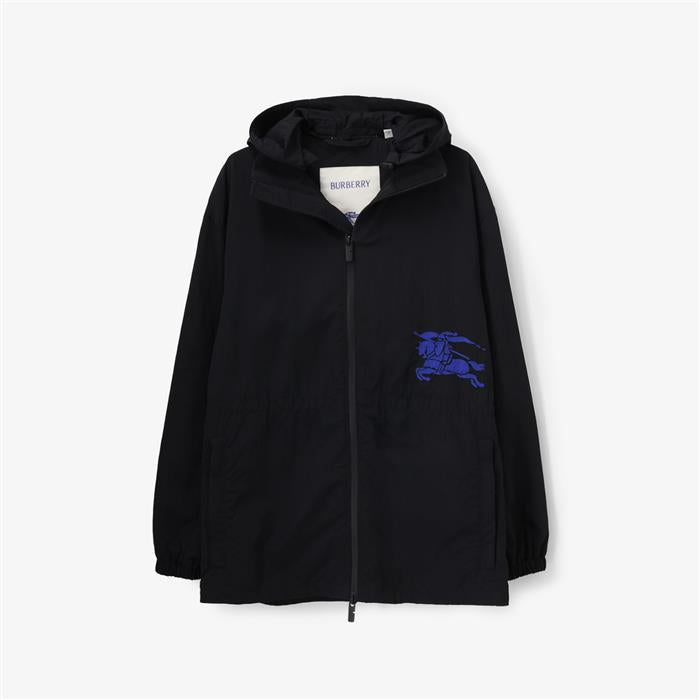 BURBERRY EKD Appliqué Nylon Hooded Drawstring Windbreaker Jacket