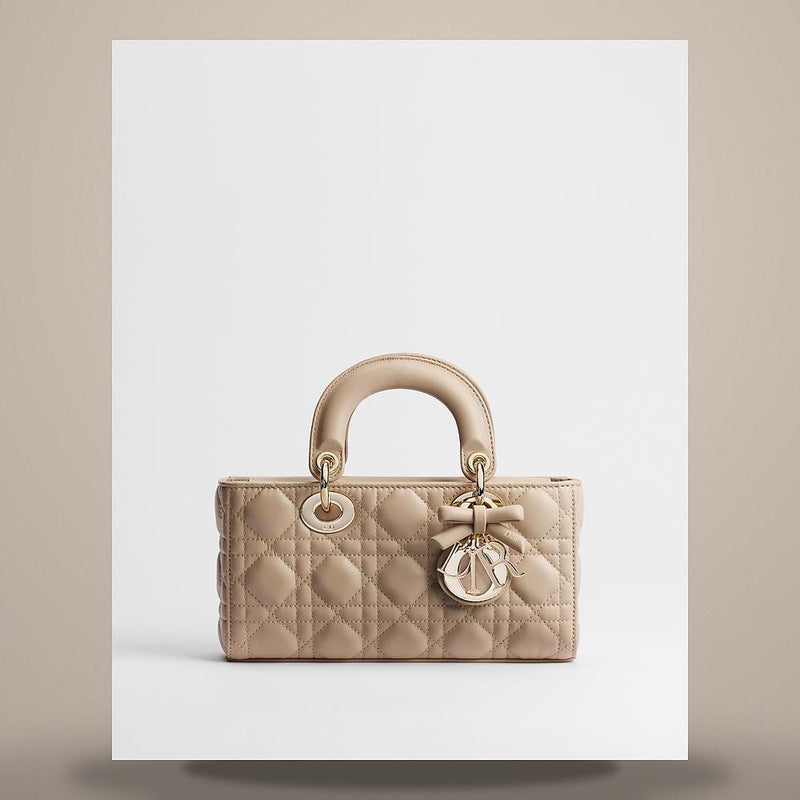 DIOR Lady D-Joy Small Crossbody Bag Powder Beige Cannage Lambskin M0613OUQA M51U