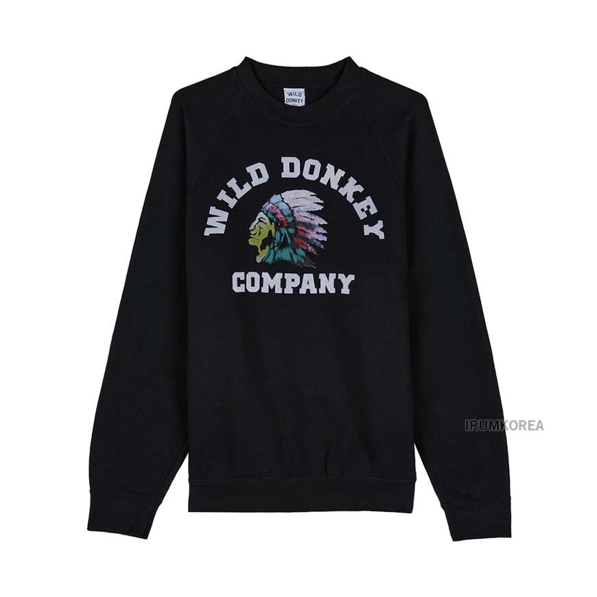 Wild Donkey Unisex WD Chief Crewneck Sweatshirt Black