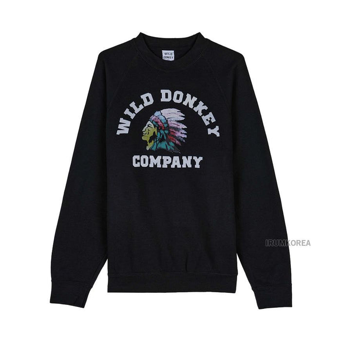 Wild Donkey Unisex WD Chief Crewneck Sweatshirt Black