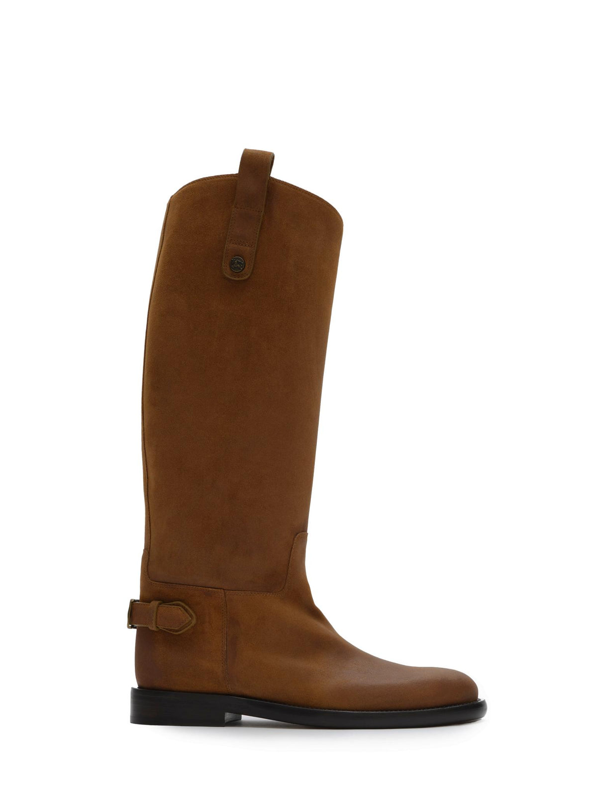 BURBERRY Black Leather Long Boots