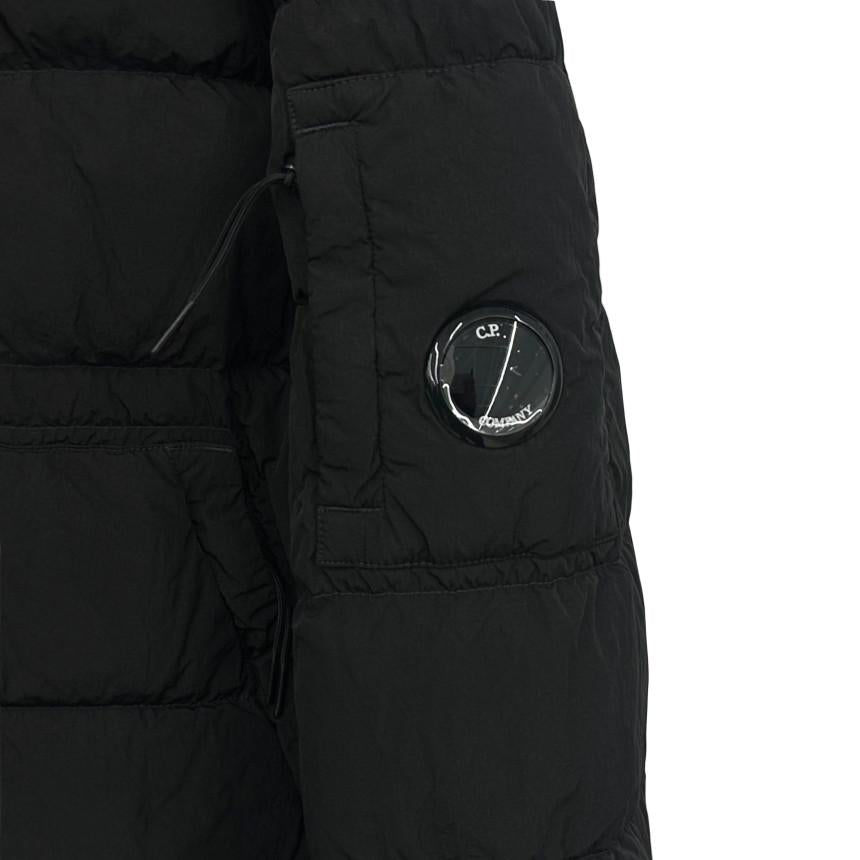 CP Company Chrome-R Lens Badge Down Puffer Jacket Black Unisex