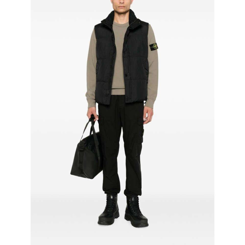 STONE ISLAND Crinkle Reps NY Black Down Puffer Vest