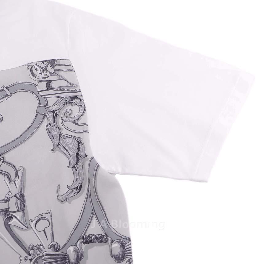 HERMES Men’s Short Sleeve T-Shirt Blanc Cotton White H557900HA90XL