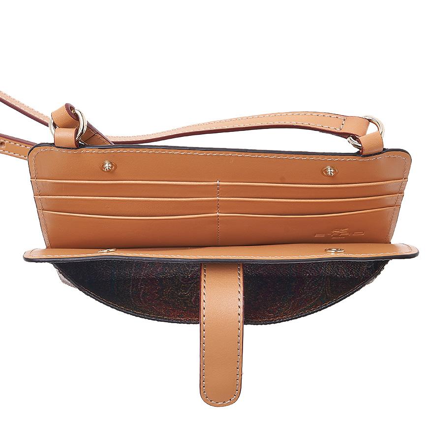 Etro Paisley Leather Phone Holder Crossbody Bag