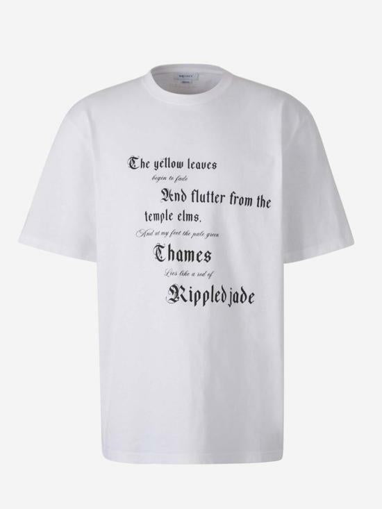 Alexander Mcqueen Text Print T-Shirt 815069 QTAC7 0909