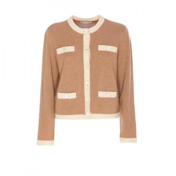 Tory Burch Kendra Chunky Wool Trim Cardigan 162763 265