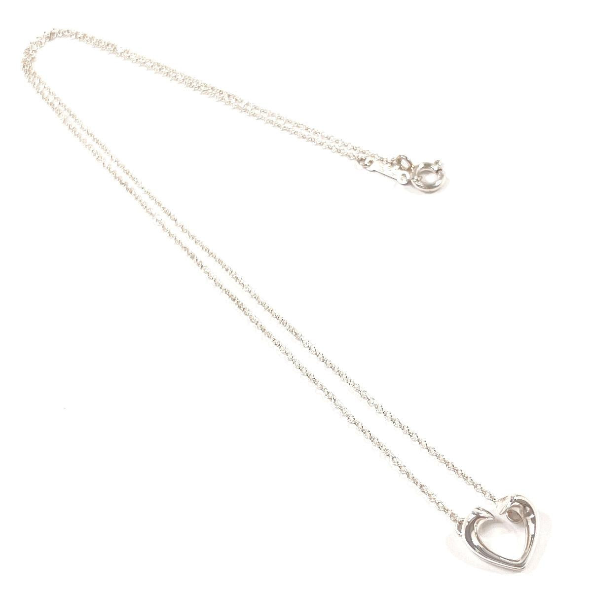 Tiffany & Co 925 Paloma Picasso Open Heart Pendant Necklace