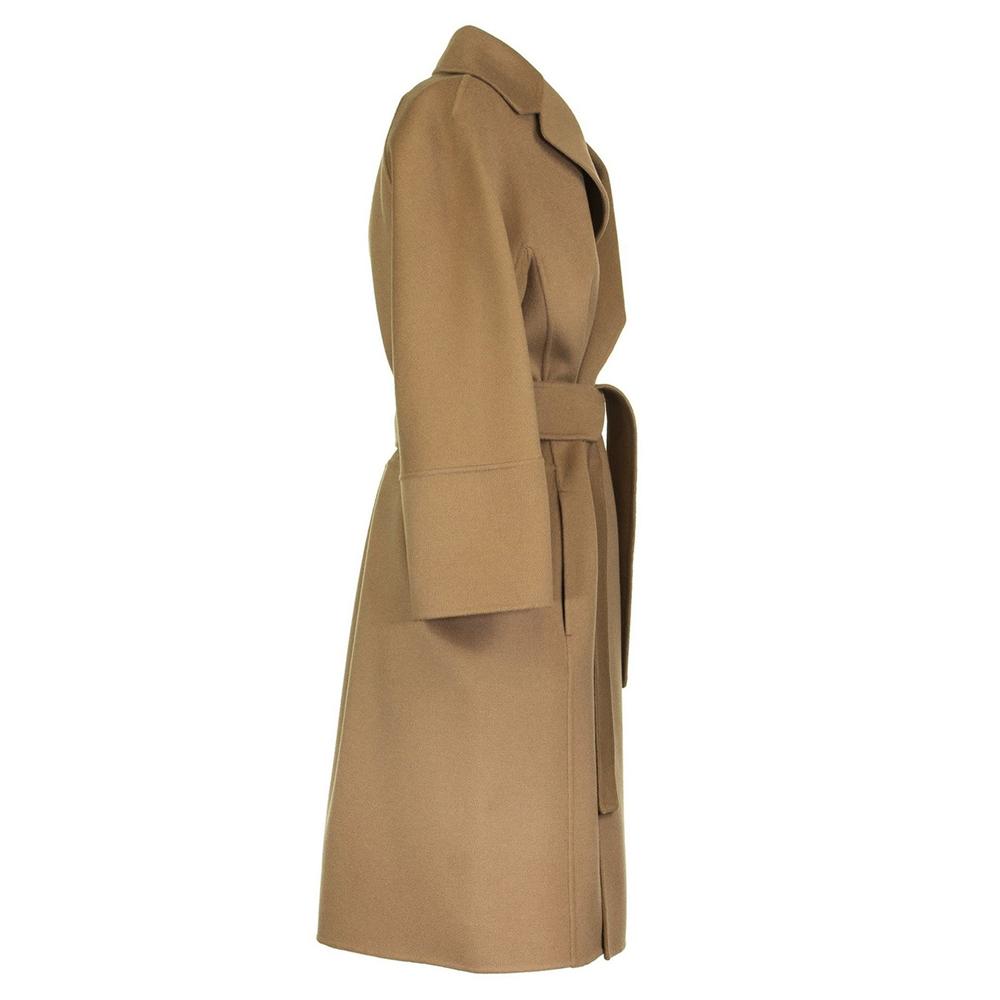 Max Mara Women's Camel Wool Belted Coat 2390160439 045