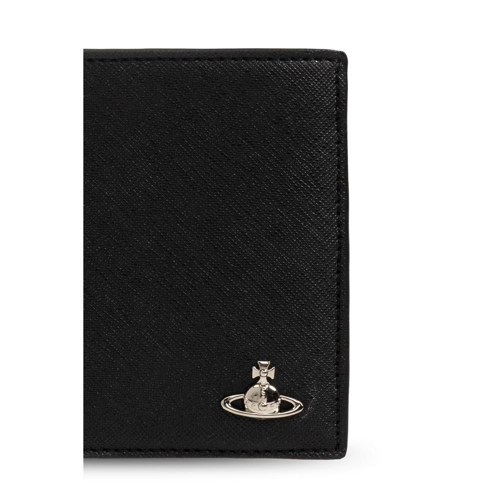 Vivienne Westwood Leather Bifold Wallet with Coin Pocket Black