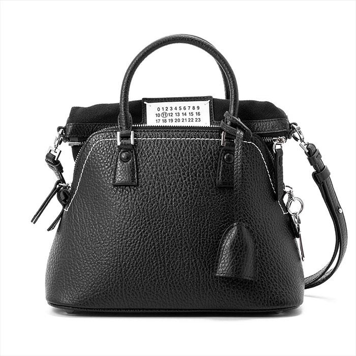 Maison Margiela 5AC Classic Mini Black Leather Shoulder Tote Bag