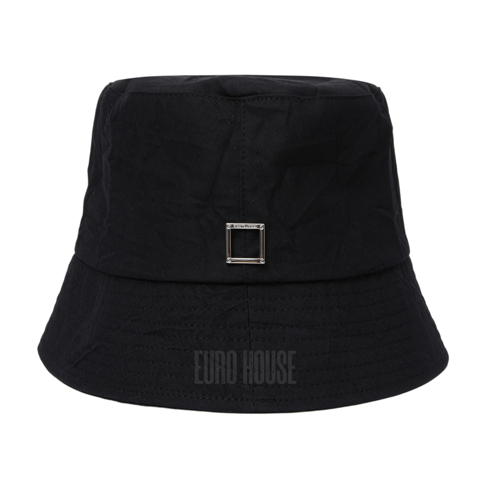 WOOYOUNGMI Crinkled Black Unisex Safari Bucket Hat W231AC53 929B