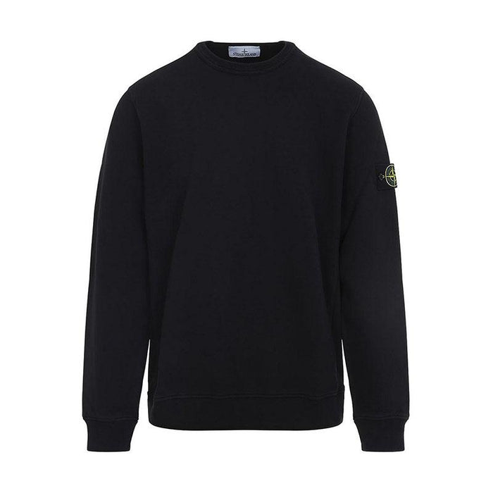 STONE ISLAND Logo Patch Fleece Sweatshirt Black Men's K2S156100028 S0A20 V0029