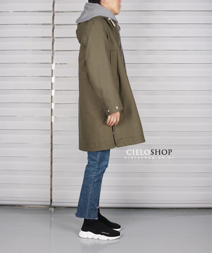 Acne Studios Men's Safari Green Cotton Twill Coat Melt Twill 22J176