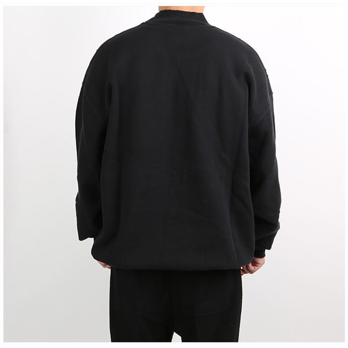 BALENCIAGA Unisex Slogan Print Sweatshirt Black