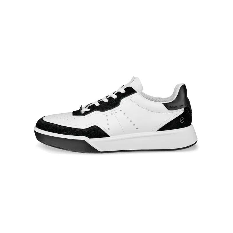 ecco Street Court White Leather Low Top Sneakers 539814 50334
