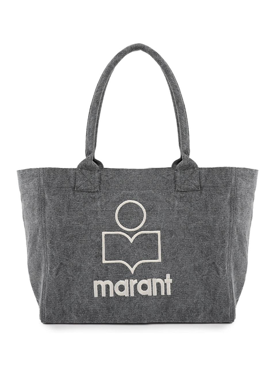 Isabel Marant Yenky Zip Tote Bag Black Canvas Unisex