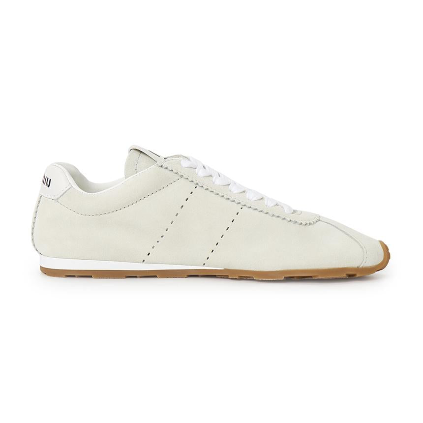 Miu Miu Plume Women’s Low-Top Sneakers Black Leather