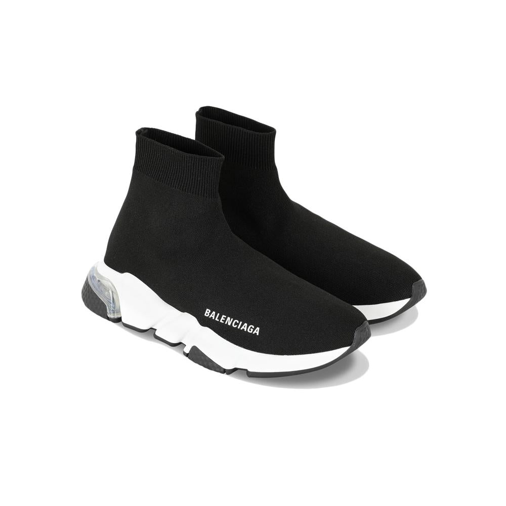 BALENCIAGA Women’s Clear Sole Speed Runner Sneakers Black Low Top