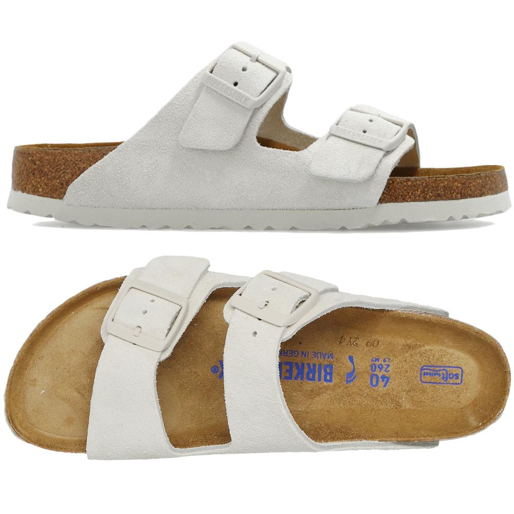 Birkenstock Arizona Narrow Fit Sandals Women’ 1024516 MODERN SUEDE ANTIQUE WHITE