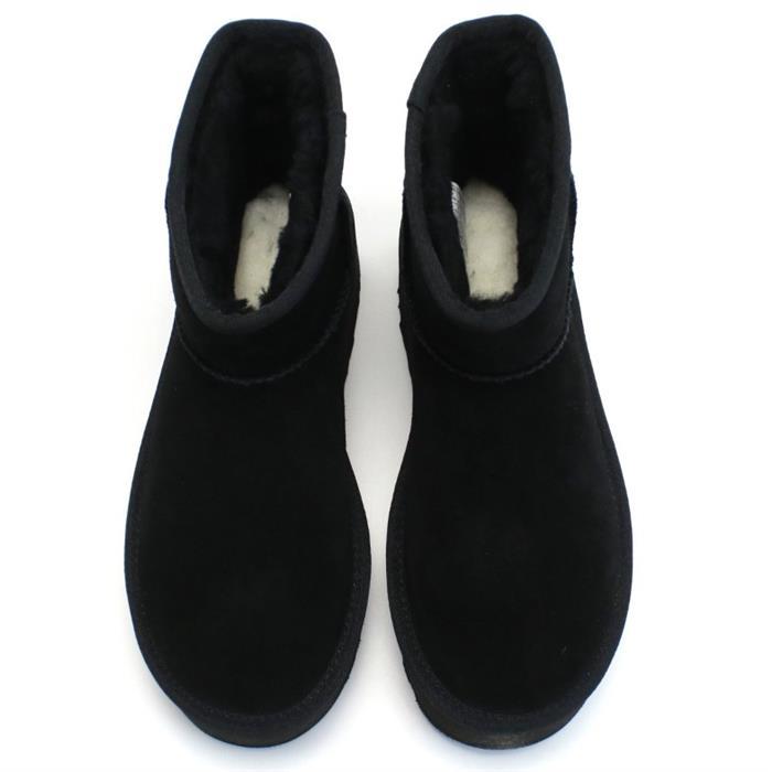 Ugg Classic Mini Platform Boots Women’s Black Suede Mid Ankle Boot 1134991 Black