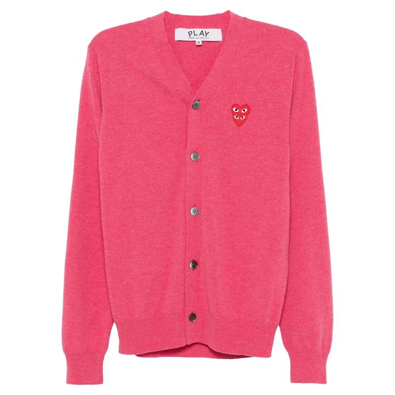 Comme des Garcons Double Heart Patch Unisex Cardigan