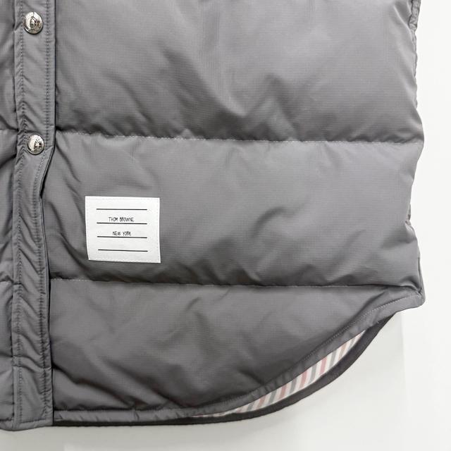 THOM BROWNE 4-Bar Military Goose Down Puffer Coat Gray Women’s