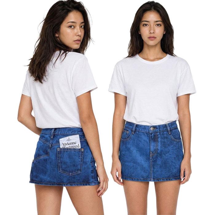 Vivienne Westwood Denim Mini Skirt 19030012 W00HY K309