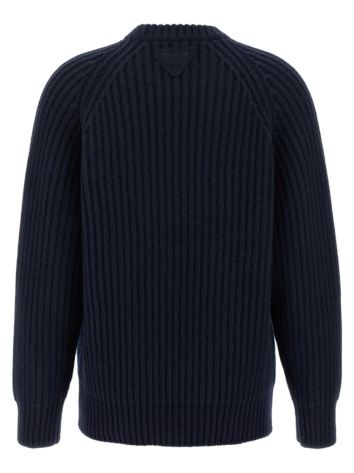 PRADA Black Wool Round Neck Knit Sweater